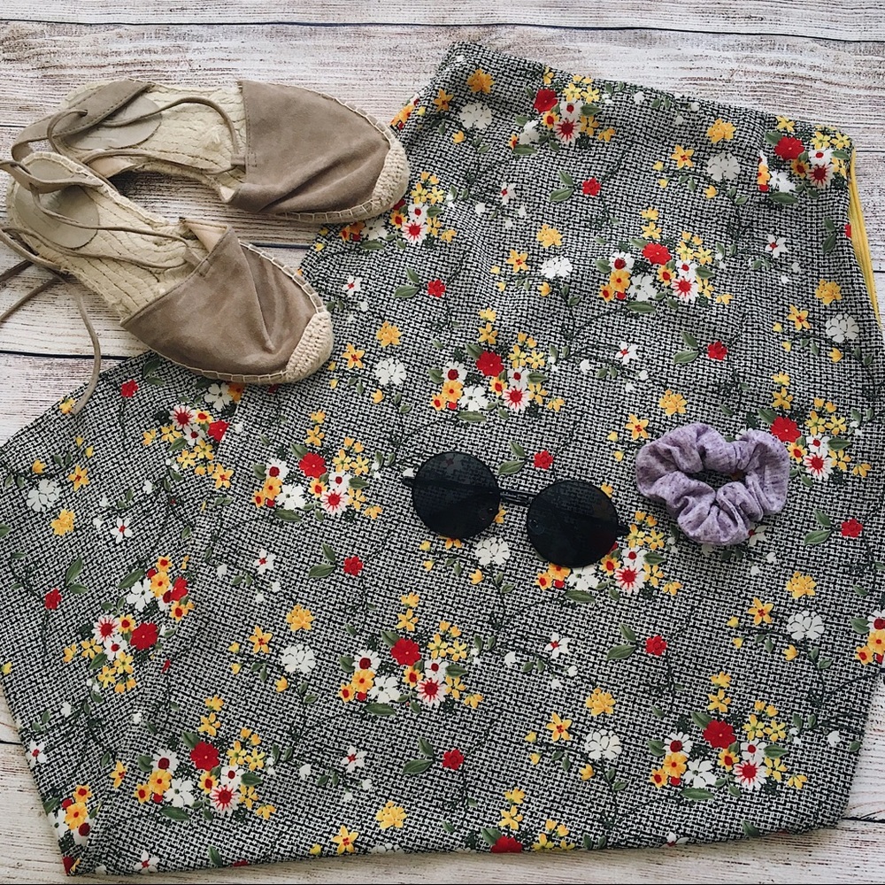 Vintage Maxi Floral Pencil Skirt Size XXS